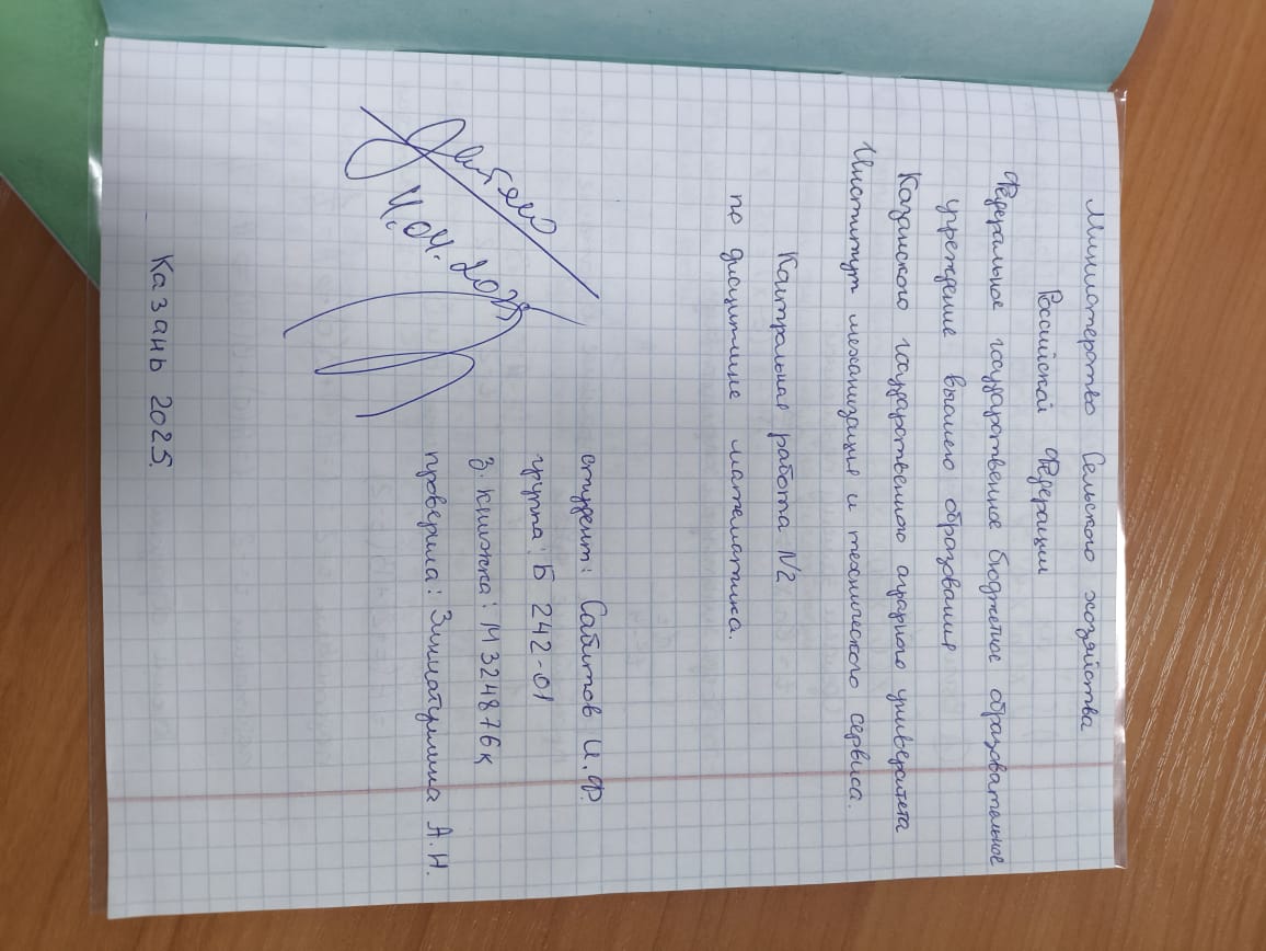 контрольная работа по математике